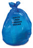 A Picture of product CWZ-394096 Coastwide Professional™ Biohazard Trash Bags/Can Liners. 45 gal. 1.3 mil. 37 X 50 in. Blue. 150/carton.