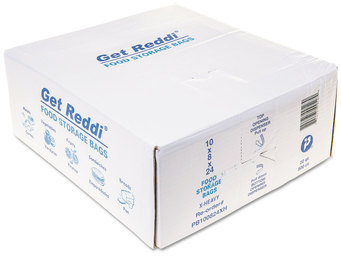 Inteplast Group Get Reddi Food Storage Bags. 1.2 mil. 22 qt. 10 X 24 in. Clear. 500/carton.