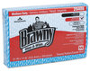 A Picture of product 351-124 Brawny Dine-A-Wipe™ Foodservice Quarterfold Busing Towel (HEF).  21" x 14".  Blue & White.  330 Wipers/Package.