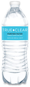 True Clear® Purified Bottled Water, 16.9 oz Bottle, 24 Bottles/Case, 84 Cases/Pallet