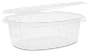 Pactiv Evergreen EarthChoice PET Hinged Lid Deli Containers. 48 oz. 8.88 X 7.25 x 2.94 in. Clear. 190/carton.