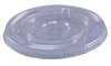 A Picture of product 962-089 Empress Flat Straw Slot Lids for 12 oz Squat - 24 oz PET Cups. 10/100 case.