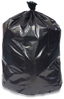 Reprocessed Resin Can Liners, 56 Gallon, 1.8 mil, 43" x 47", Black, 100/Case