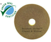 A Picture of product MMM-47921 Scotch-Brite™ Clean & Shine Pads. 12 in. Brown and Yellow. 5/case.