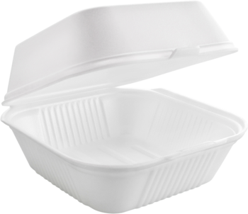 Genpak Foam Carryout Containers, 9 1/5 x 6 1/2 x 3, White, 100/Bag, 2  Bags/Carton (20500)