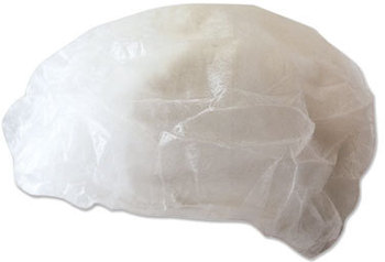 Boardwalk® Disposable Bouffant Caps, 24", X-Large, White, 100/Pack