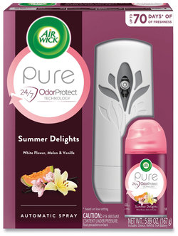Air Wick® Freshmatic® Life Scents™ Starter Kit, Summer Delights, 5.89 oz Aerosol Spray, 4/Case