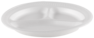 A Picture of product RYM-PFR103 Foam Dinnerware, 10" White Dinner Plate, 3-Compartment, Unlaminated, 500/Bag (Ships in Bags)