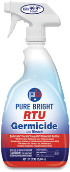 Pure Bright® RTU Germicide With Bleach, Fresh Scent, 32 oz Spray Bottle, 9/Case