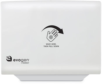 HOSPECO® Evogen No Touch, Hands Free, Toilet Seat Cover Dispenser. 16.14 X 2 X 12 in. White.