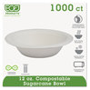 A Picture of product ECO-EPBL12 Eco-Products® Sugarcane Dinnerware, Renewable and Compostable Bowls, 12 oz, Natural White, 50/Pack, 20 Packs/Case