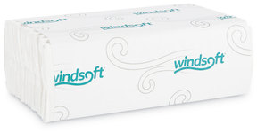 Windsoft® C-Fold Paper Towels, 1 Ply, 10.2 x 13.25, White, 200/Pack, 12 Packs/Case