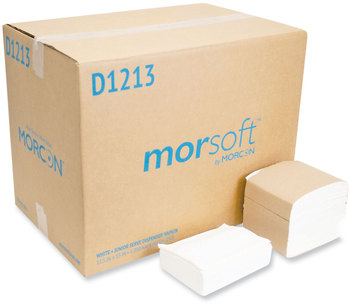 Morcon Tissue Morsoft® Dispenser Napkins, 1-Ply, 11.5 x 13, White, 250/Pack, 24 Packs/Case