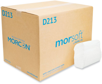 Morcon Tissue Morsoft® Dispenser Napkins, 1-Ply, 11.5 x 13, White, 250/Pack, 24 Packs/Case