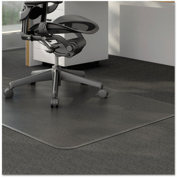 Alera® Studded Chair Mat for Low Pile Carpet Moderate Use 46 x 60, Rectangular, Clear
