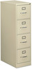A Picture of product ALE-VF1552PY Alera® Four-Drawer Economy Vertical File, 4 Letter-Size File Drawers, Putty, 15" x 25" x 52"