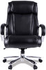 A Picture of product ALE-MS4419 Alera® Maxxis Series Big and Tall Bonded Leather Chair Big/Tall Supports 500 lb, 21.42" to 25" Seat Height, Black Seat/Back, Chrome Base