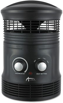 Alera® 360° Circular Fan Forced Heater 360 Deg 750 W, 8 x 12, Black