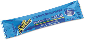 Sqwincher® LITE Sugar-Free Qwik Stik Energy Drink Mix. 1.26 oz. Berry flavor. 500 packets/carton.