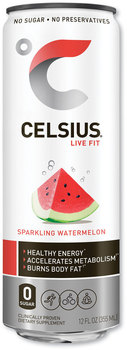 Celsius® Live Fit Fitness Drink. 12 oz. Sparkling Watermelon. 12 cans/carton.