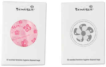HOSPECO® Scensibles Personal Disposal Bags. 3.38 X 9.75 in. Pink. 1,200/carton.