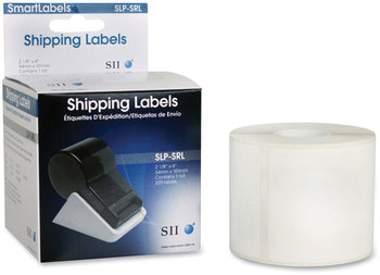 Seiko SLP-SRL Self-Adhesive Wide Shipping Labels, 2.12" x 4", White, 220 Labels/Roll