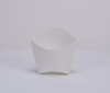 A Picture of product SCT-0704 French Fry Food Scoop Containers. Medium. 5.5 oz. 3 7/64 X 2 X 4 9/64 in. White. 1000/case.