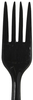 A Picture of product DXE-PFH53C Dixie® Individually Wrapped Heavyweight Polypropylene Forks. Black. 1,000/Case