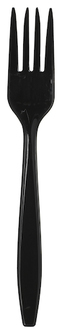 Dixie® Individually Wrapped Heavyweight Polypropylene Forks. Black. 1,000/Case