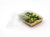 A Picture of product ELK-RFCNTLGLD Kraft Container Clear Lid (Large), 5.5" x 7.5", 500/Case