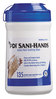 A Picture of product NIC-P13472 Sani Professional® PDI Sani-Hands® ALC Instant Hand Sanitizing Wipes. 7.5 X 6 in. White. 135 wipes/canister,12 canisters/case.