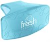 A Picture of product FRP-EBCF012I072M08 Fresh Products Eco Bowl Clip Deodorizer. 4 X 2 X 2 in. Light Blue. Ocean Mist scent. 12 Clips/Box, 72 Clips/Case