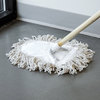 A Picture of product WEB-274WEDGMOPKT Lavex Janitorial Wedge Dust Mop with Bamboo Handle and Wire Frame. 60 in.