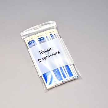 LK® Clear Line Single Track  Seal Top Bag with Write-On Block. 2 mil. 4 X 6 in. Clear. 1000/case.