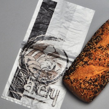 High Density Bakery Bags with Printed Design. 6"x 4"x 12", 1.00 Mil, 1,000/Case