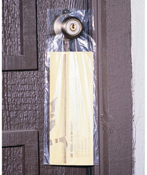 High Density Doorknob Bags. 9.5" x 15" + 1.5" LP, 0.45 Mil, Clear, 2,000/Case