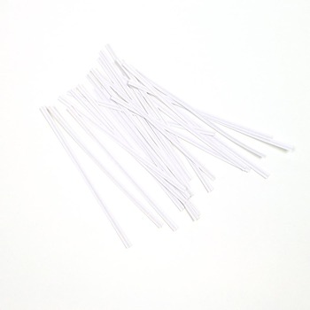 Paper Covered Bag Tie, Twist Tie, White, 7" Long, 10,000/Case