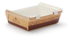 A Picture of product ELK-RFHGDLG READYFresh® Kraft Container with Clear Hinged Lid (Large), 6.7" x 7.5" x 2", 200/Case