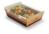 A Picture of product ELK-RFHGDLG READYFresh® Kraft Container with Clear Hinged Lid (Large), 6.7" x 7.5" x 2", 200/Case