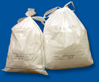 Hotel Laundry Bag with Draw Tape Closure, 18" x 19" + 4" BG, 0.90 Mil, 1,000/Case