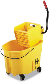 WaveBrake® 2.0 Bucket/Wringer Combos, Side-Press, 35 qt, Plastic, Yellow