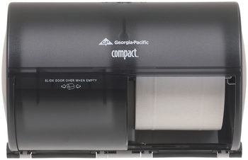 GP PRO (Georgia-Pacific) Compact® 2-Roll Side-By-Side Coreless High-Capacity Toilet Paper Dispenser.  6.750 X 10.120 X 7.120 in. Smoke.