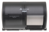 A Picture of product GPC-56784 GP PRO (Georgia-Pacific) Compact® 2-Roll Side-By-Side Coreless High-Capacity Toilet Paper Dispenser.  6.750 X 10.120 X 7.120 in. Smoke.