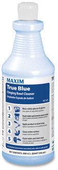 Maxim® True Blue Clinging Bowl Cleaner, Mint Scent, 32 oz Bottle, 12/Carton