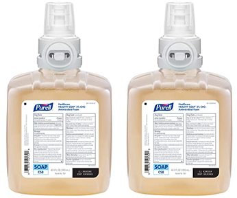 PURELL® HEALTHY SOAP® 2.0% CHG Antimicrobial Foam Refills for PURELL® CS8 Soap Dispensers. 1200 mL. 2 refills/case.
