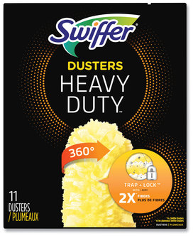 Swiffer 360 Heavy Duty Dusters Refill. 2 x 6 in. Yellow. 33 count.