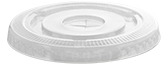 Super Sips PET Flat Lids with Slot (98 mm) for 12-24 oz. Cups. Clear. 50/pack, 20 packs/case.