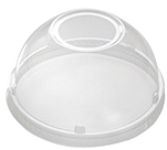 Super Sips PET Dome Lids with 1.3 in./98 mm Hole for 12-24 oz. Cups. Clear. 100/pack, 10 packs/case.