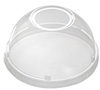 A Picture of product FIS-3198DLHL Super Sips PET Dome Lids with Extra-Large Hole, fits 12-24 oz. Cups. Clear. 100/pack, 10 packs/case.