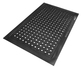 A Picture of product MAM-371 Cushion Station Anti-Fatigue Dry/Wet Indoor Floor Mat with Holes. 3.2 X 5.25 ft. Black.